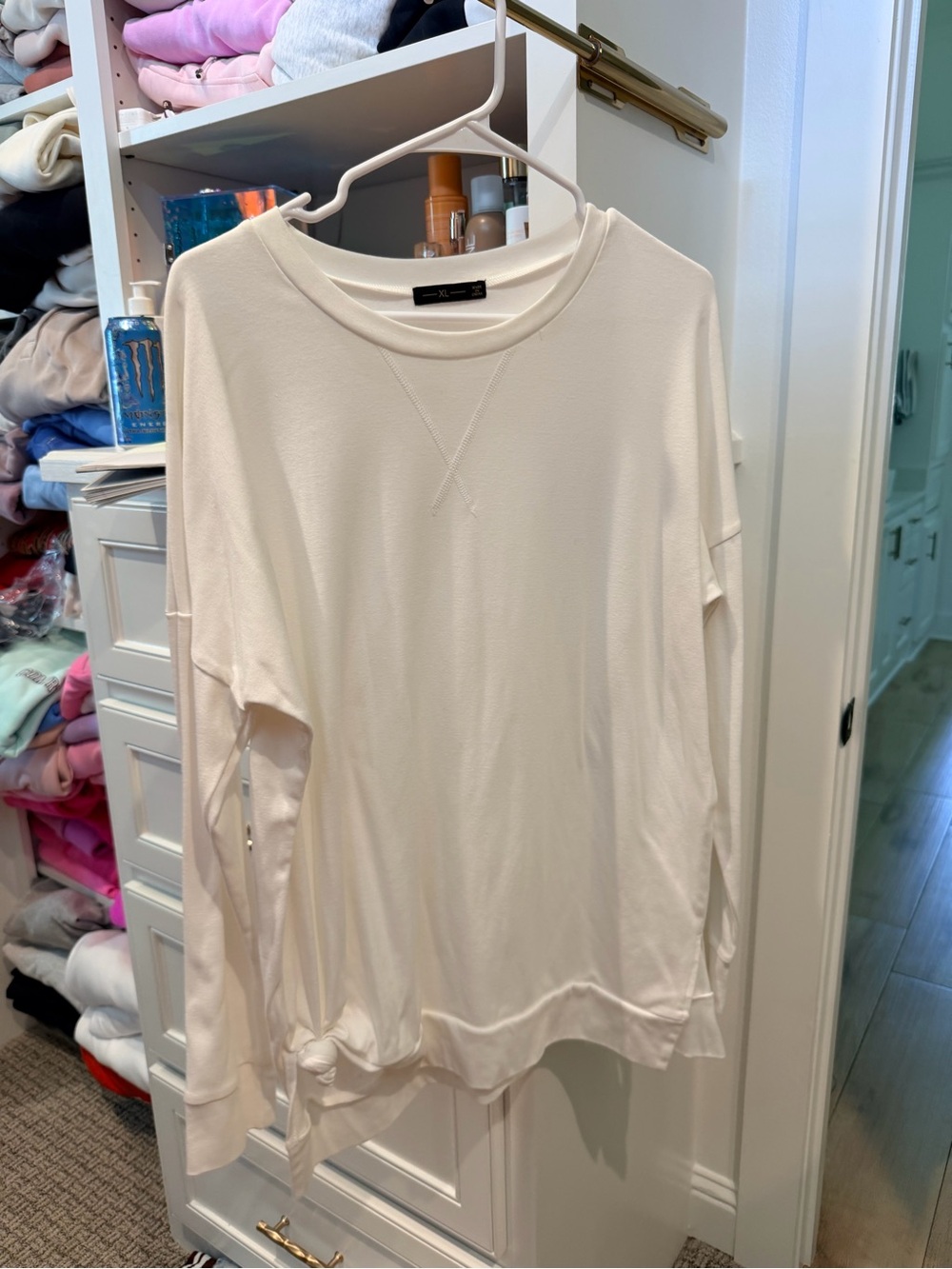Women's Lightweight Crewneck Top - Cream